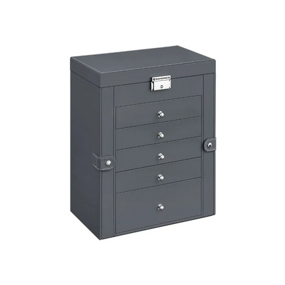 Elegant 6-Tier Jewelry Organizer with Mirror and Lock