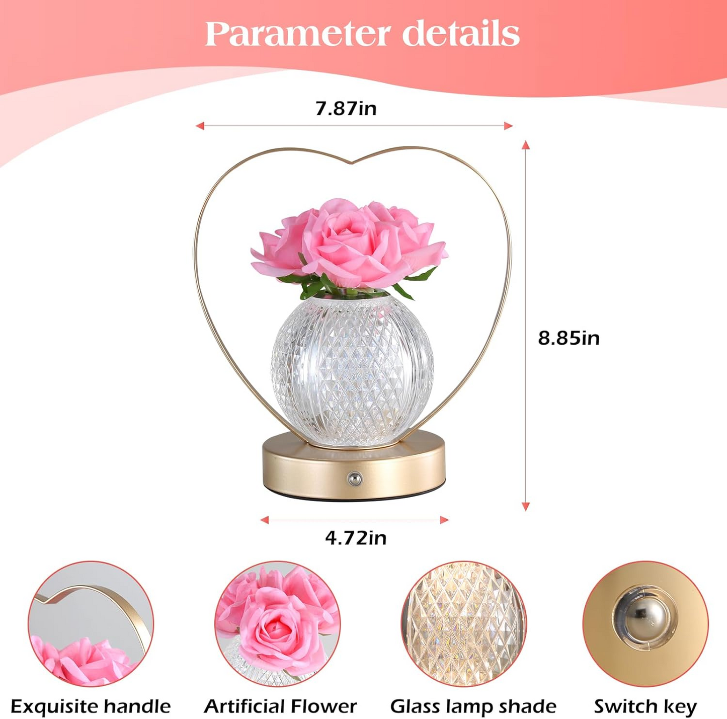 Blossom Glow Touch Lamp with Adjustable Brightness