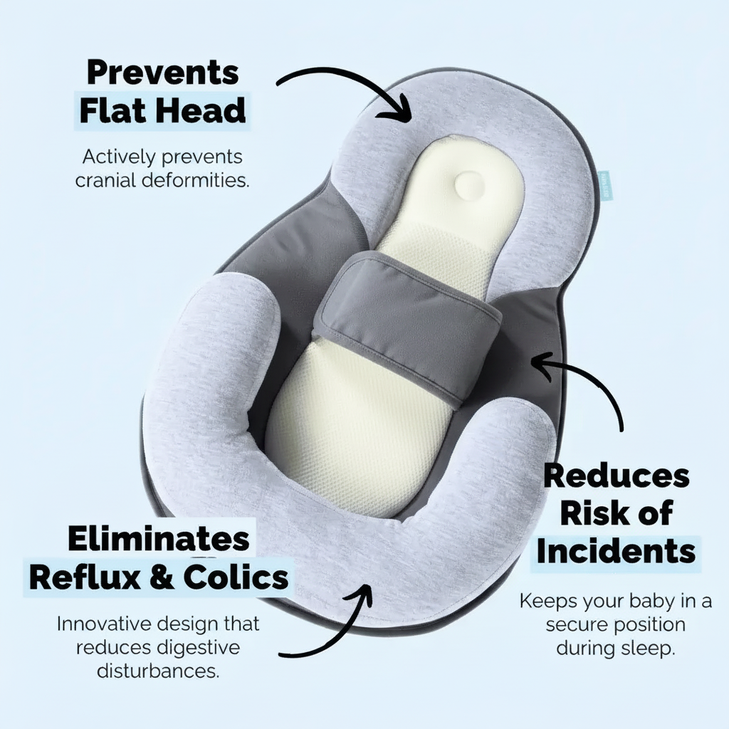 Elevated Baby Resting Pod with Secure Straps and Safety Sides