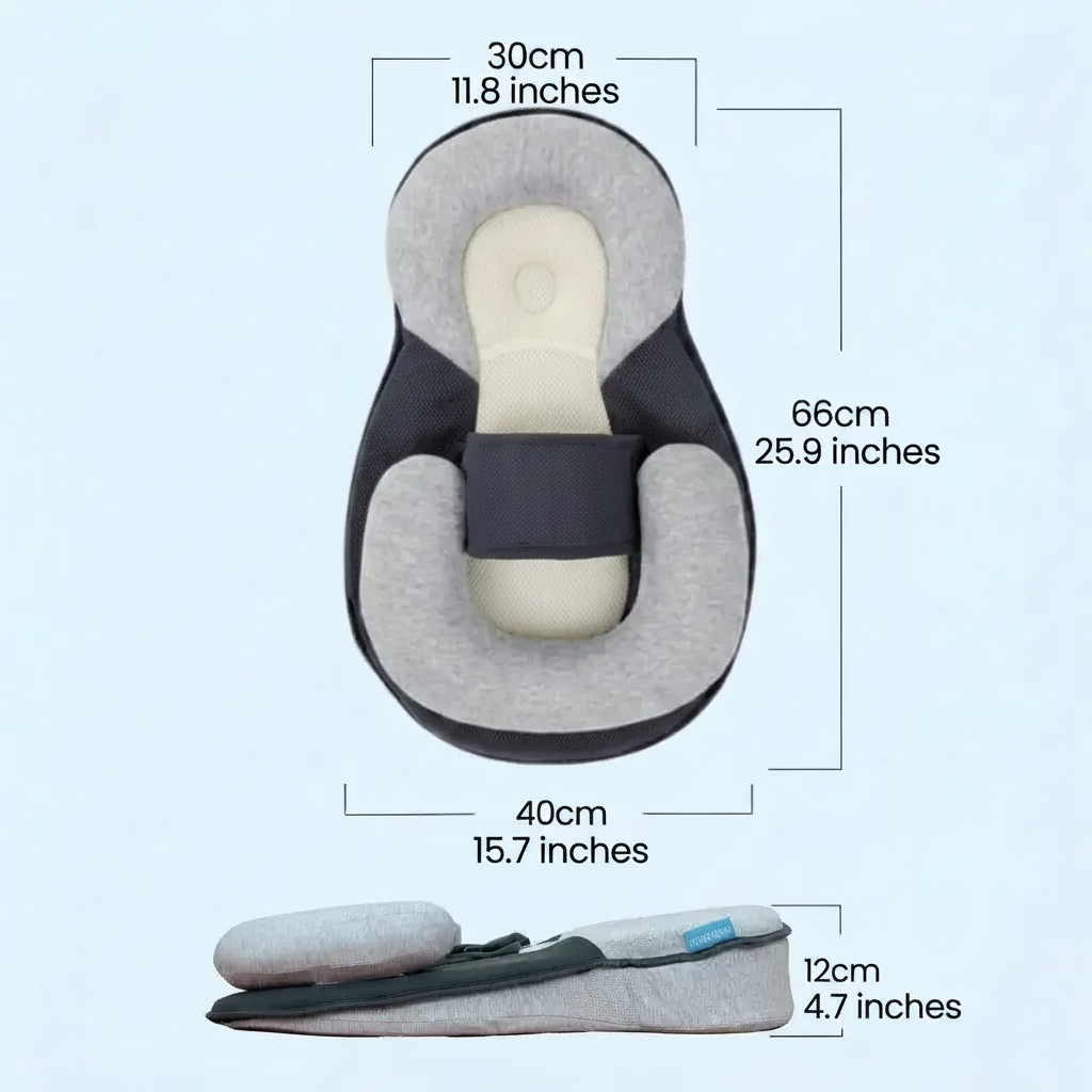 Elevated Baby Resting Pod with Secure Straps and Safety Sides