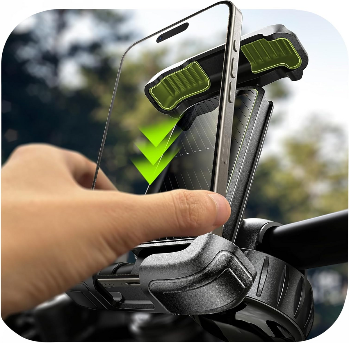 Secure Bike Phone Holder with 360° Rotation for Safe Navigation