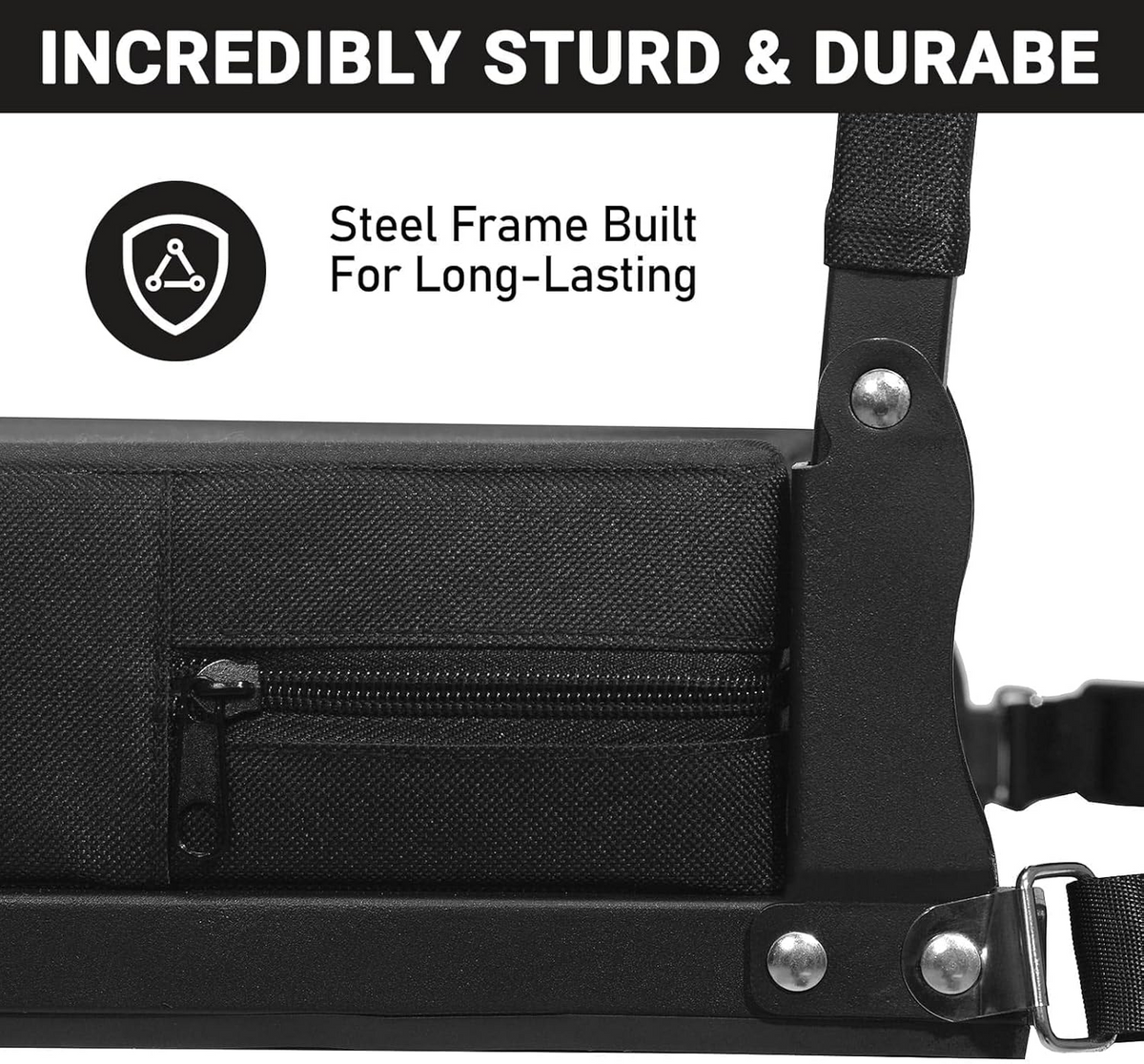 Portable Bleacher Seat with Supportive Backrest and Easy Carry Strap