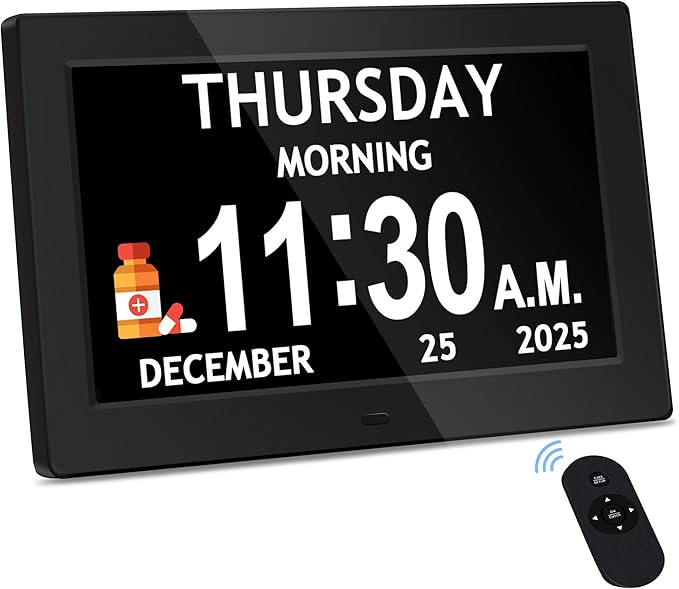 Smart Daily Planner Clock with Visual Reminders and Large Display