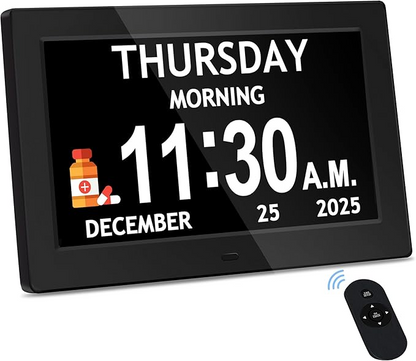 Smart Daily Planner Clock with Visual Reminders and Large Display