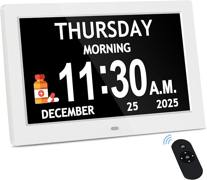 Smart Daily Planner Clock with Visual Reminders and Large Display