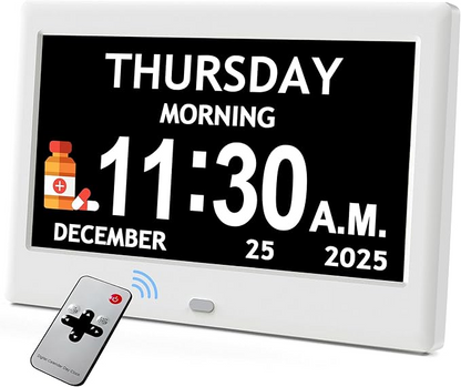Smart Daily Planner Clock with Visual Reminders and Large Display