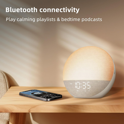 Gentle Dawn Alarm Clock with Adjustable Light and Dimming Features