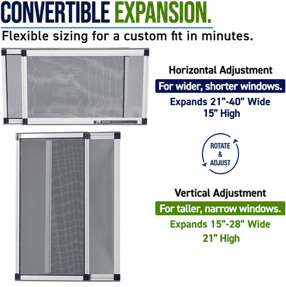 Adjustable Insect Screen with Durable Fiberglass Mesh