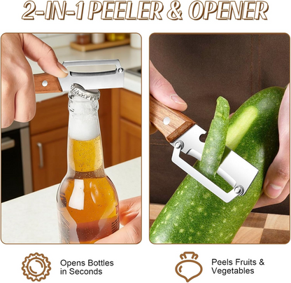 Ergonomic Vegetable Peeler with Versatile Cutting Edges