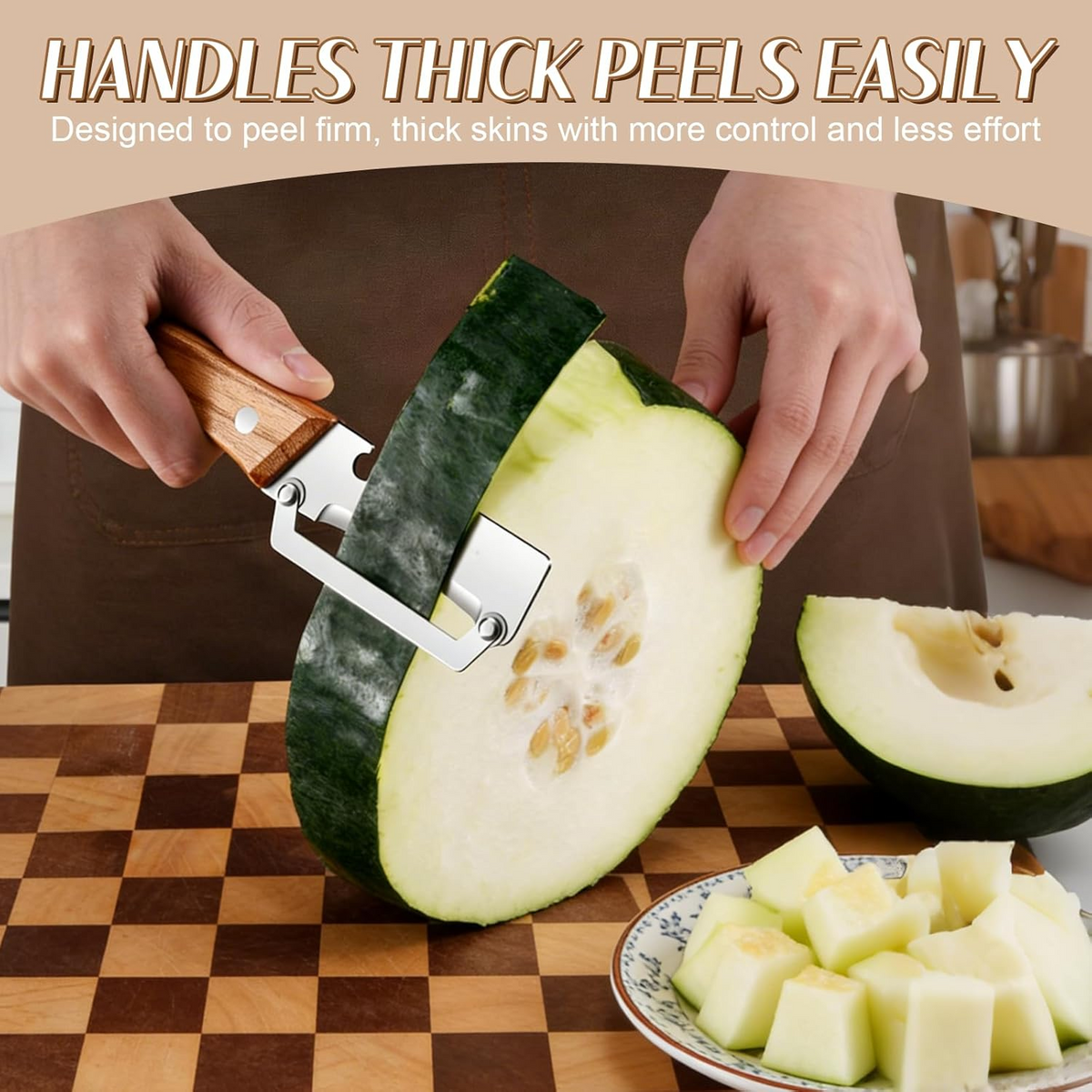 Ergonomic Vegetable Peeler with Versatile Cutting Edges