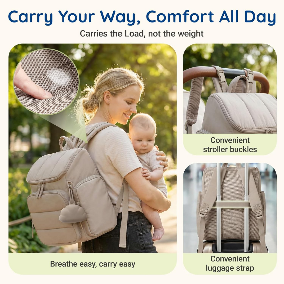 Ultimate Baby Care Backpack with Thermal Bottle Holders