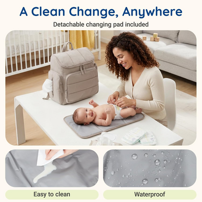 Ultimate Baby Care Backpack with Thermal Bottle Holders
