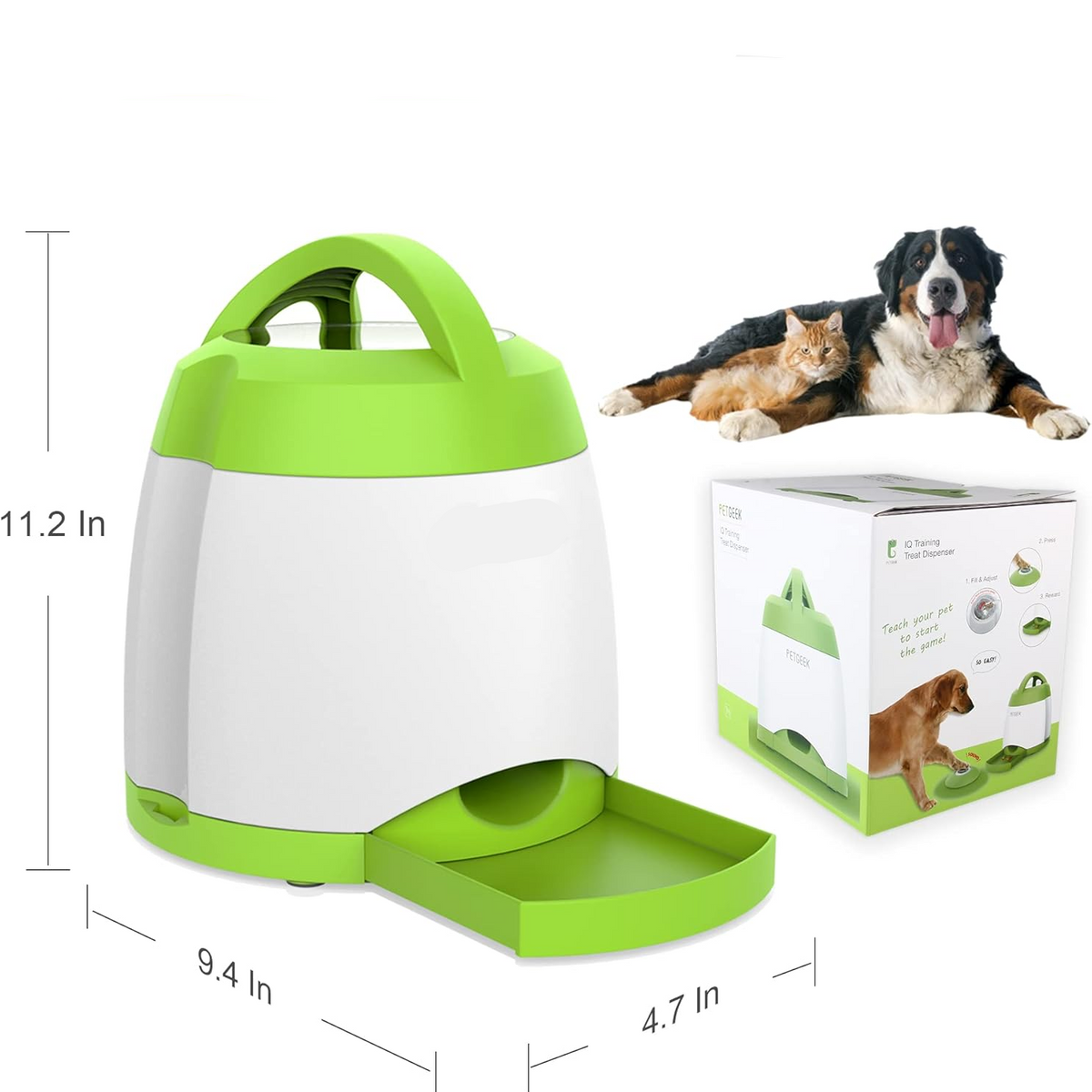 Pet Snack Launcher with Wireless Button and Adjustable Dispensing