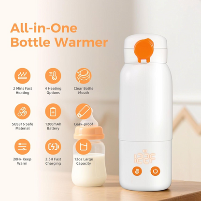 Travel Bottle Heater with 12-Foot Cord & Auto Shutoff Feature