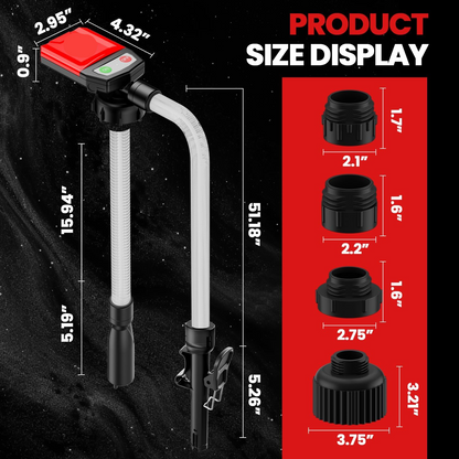 Effortless Liquid Transfer Pump with Battery Power & Adapters