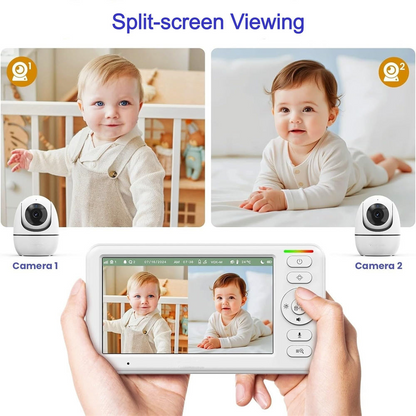 Smart Baby Monitoring System with 5-Inch Display and Night Vision
