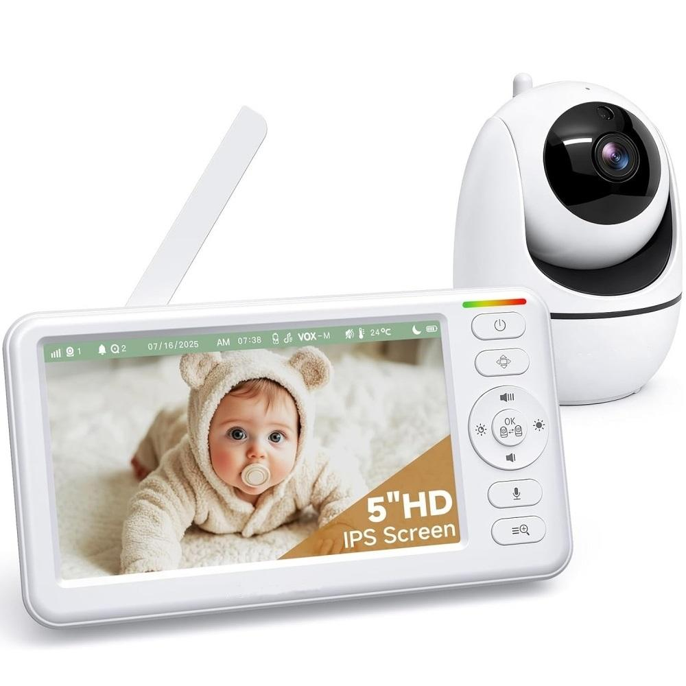 Smart Baby Monitoring System with 5-Inch Display and Night Vision