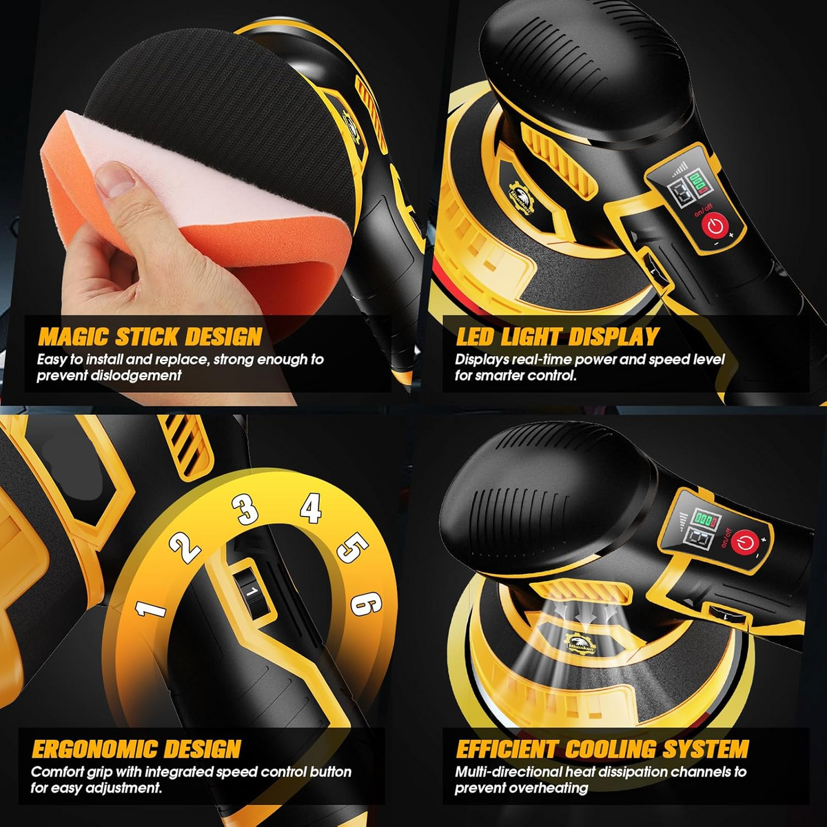 Cordless Paint Polisher for Effortless Auto Detailing