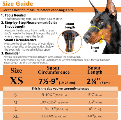 Comfort Fit Muzzle for Reactive Dogs - Adjustable and Safe