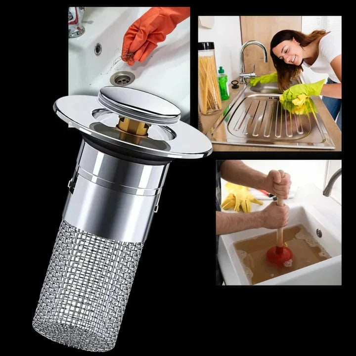 SealGuard Sink Stopper: Effective Odor Control & Debris Filter