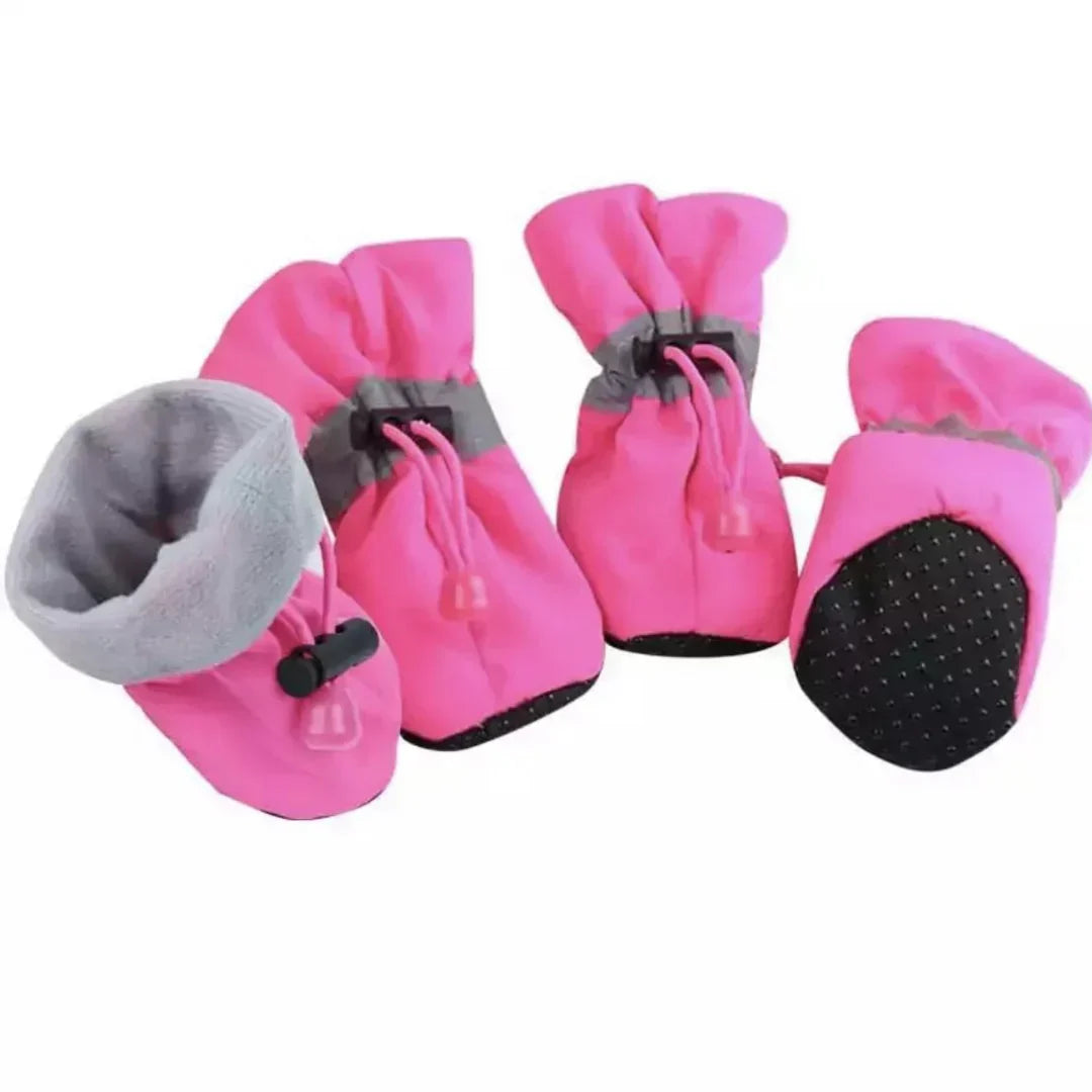 SnugFit Winter Canine Boots with Anti-Slip Grip and Insulation