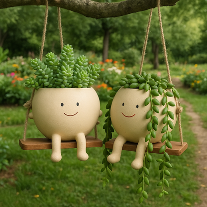 Charming Suspended Planter for Small Greens