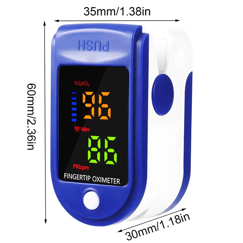 Compact Fingertip Oxygen Monitor with Bright LED Display