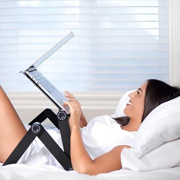 Ergonomic Laptop Elevation Station with Cool Airflow Design