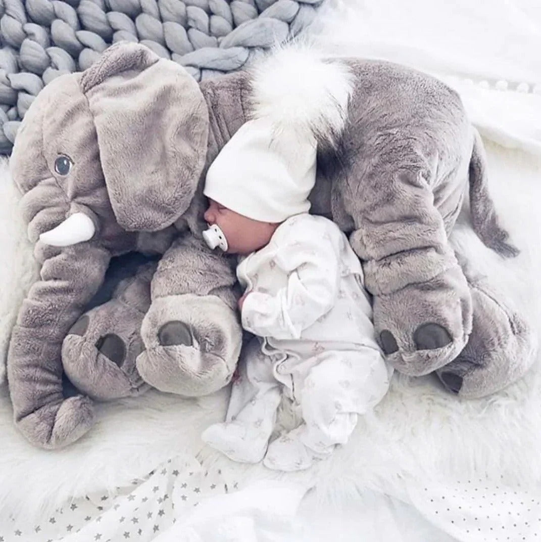Snuggly Elephant Companion Pillow with Soft Plush Fill