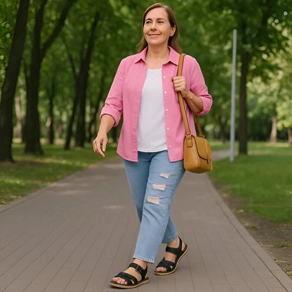 Comfort-Enhanced Sandals for Women with Adjustable Straps