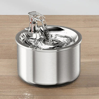 Premium Pet Water Fountain with Stainless Steel Design and Smart Motion Sensor