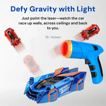 Gravity-Defying RC Stunt Car with LED Lights – Wall Climbing Toy for Kids, USB Rechargeable