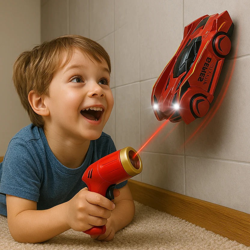 Gravity-Defying RC Stunt Car with LED Lights – Wall Climbing Toy for Kids, USB Rechargeable