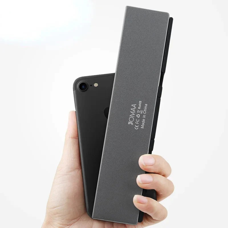 Compact Wireless Keyboard with Adjustable Stands for Multi-Devices