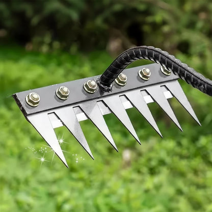 Precision Gardening Rake with Durable Steel Head and Ergonomic Grip
