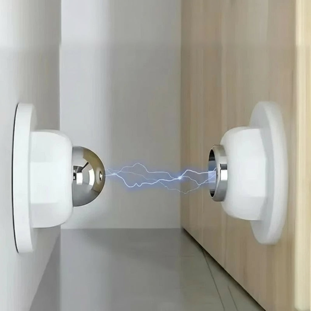Adhesive Magnetic Door Stopper with Stainless Steel Design