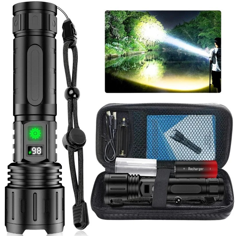 Adjustable Focus LED Flashlight – 5 Light Modes, IPX5 Waterproof
