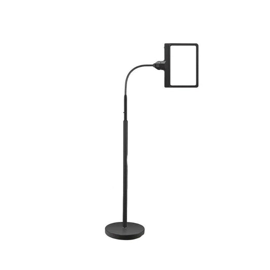 Adjustable Gooseneck Floor Lamp with 5X Magnification and Full-Page Lens