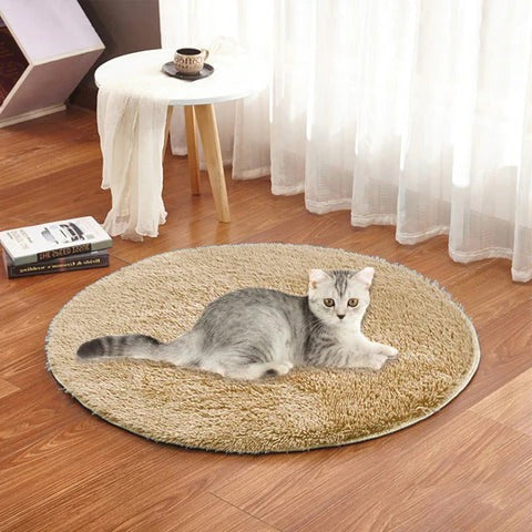 15.7-Inch Round Heated Pet Bed Mat for Cats and Dogs – Constant Temperature
