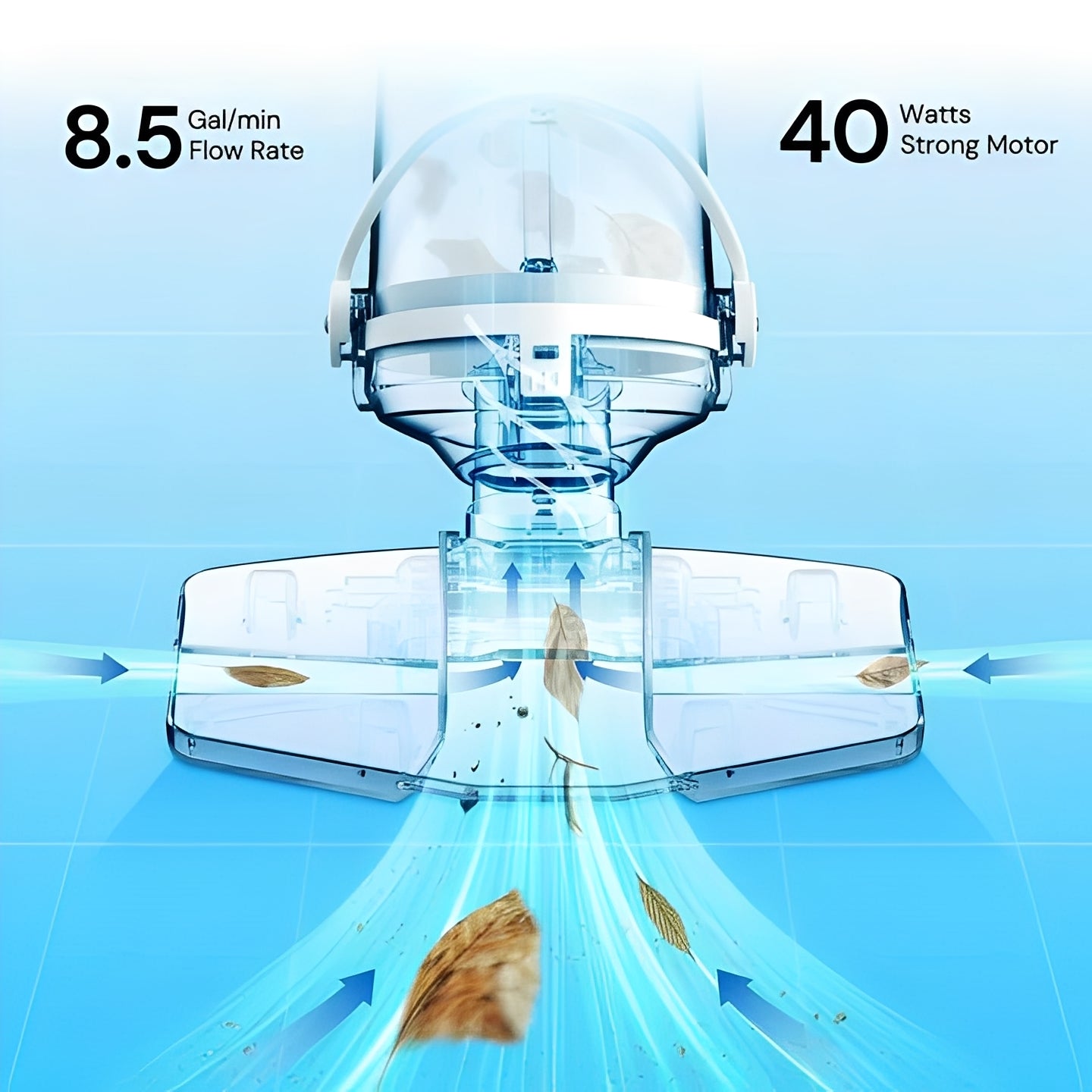 Cordless Pool Cleaner with Versatile Cleaning Attachments
