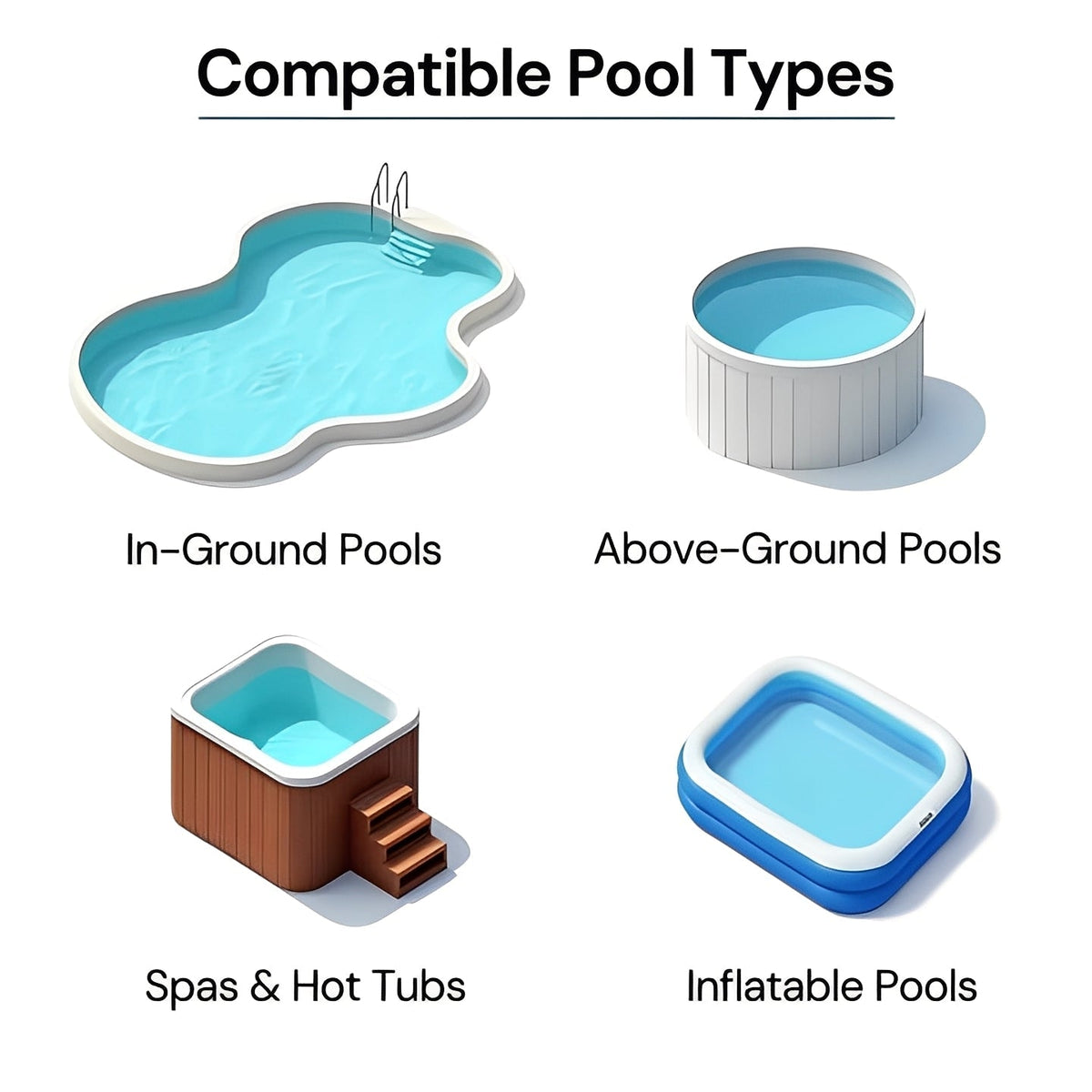 Cordless Pool Cleaner with Versatile Cleaning Attachments