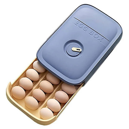 Smart Egg Organizer with Date Tracker and Space-Saving Design