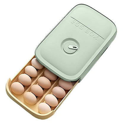 Smart Egg Organizer with Date Tracker and Space-Saving Design
