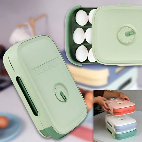Smart Egg Organizer with Date Tracker and Space-Saving Design