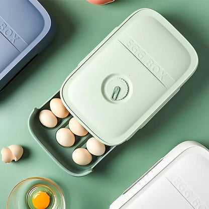 Smart Egg Organizer with Date Tracker and Space-Saving Design