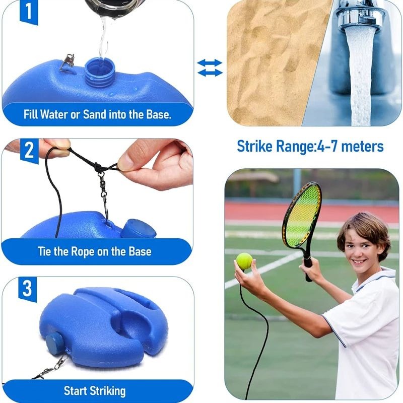 Solo Tennis Training Rebound System for Indoor and Outdoor Use