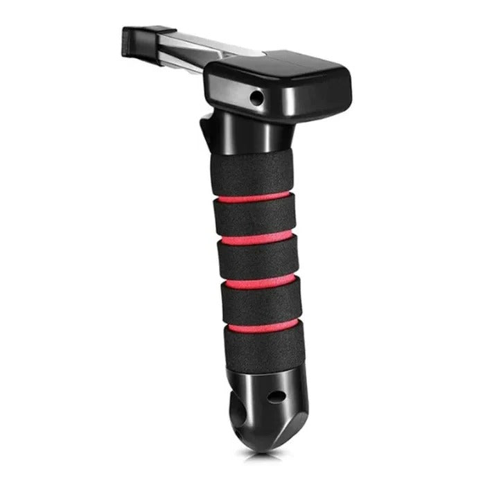 Secure Car Entry Handle with Emergency Glass Breaker and Seatbelt Cutter