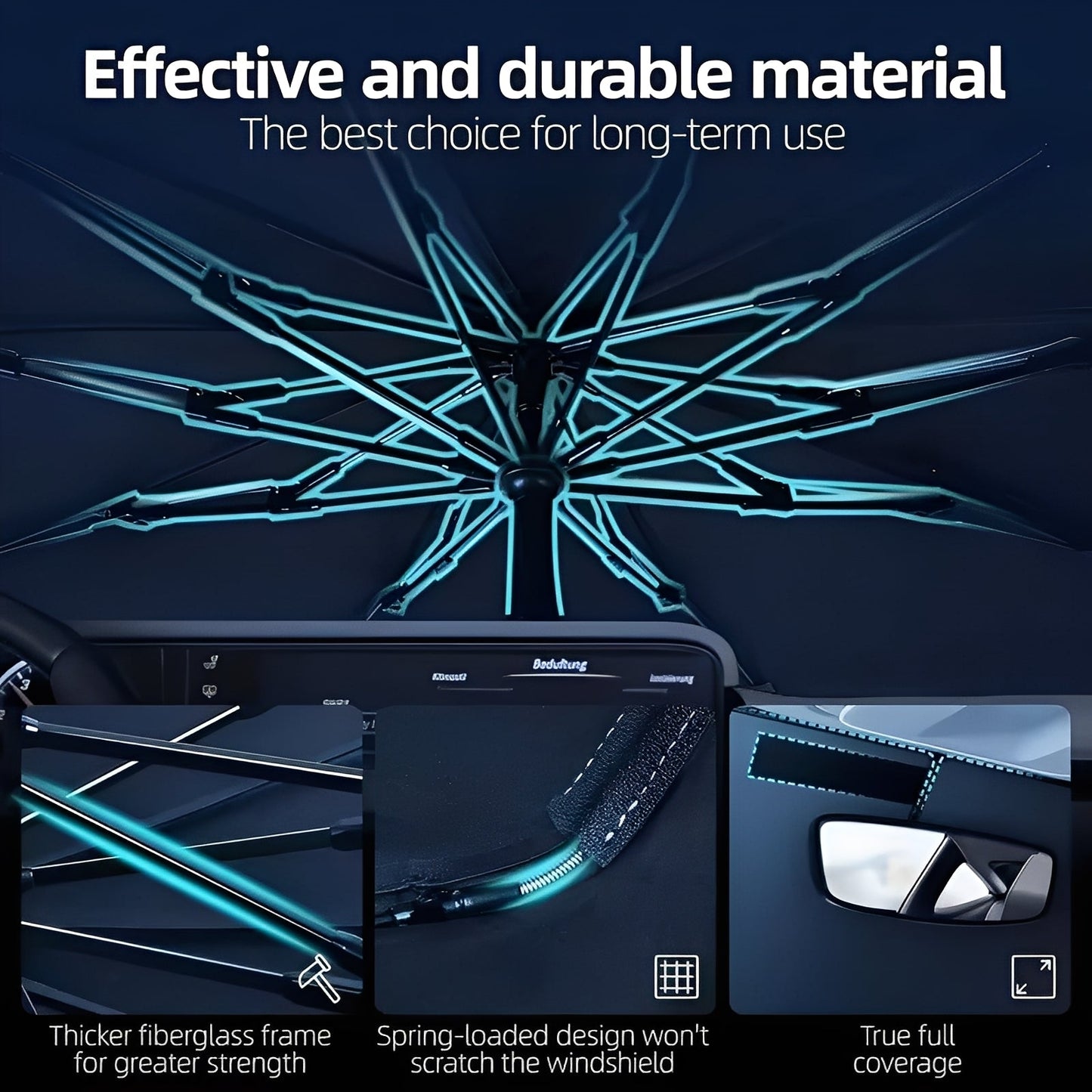 Reflective Car Windshield Shade Umbrella for Ultimate UV Protection