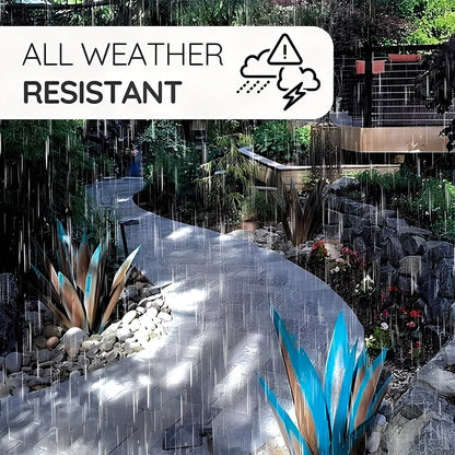 Rust-Finished Metal Agave Art Sculpture for Indoor and Outdoor Use