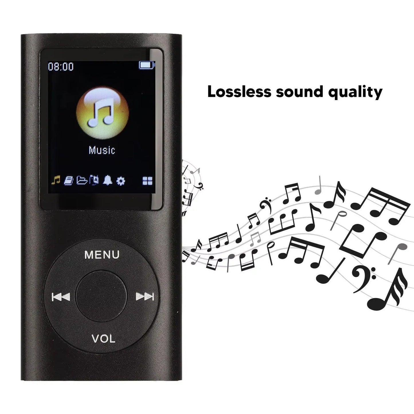 Compact MP3 Music Player featuring Lossless Sound and 1.8-Inch Display